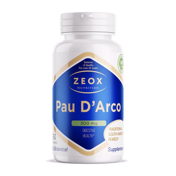 Pau D'Arco Ant Tree Bark Extract 300mg ZEOX Nutrition, 60 Capsules